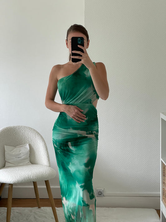 Robe verte à dégradé